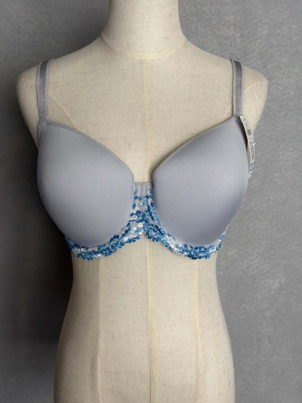 Wacoal Embrace Lace T-Shirt Bra Lightly Padded Blue Women's 36DDD NEW